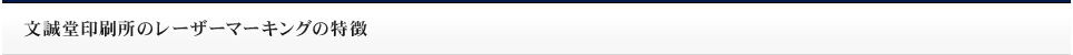 文誠堂印刷所のレーザーマーキングの特徴
